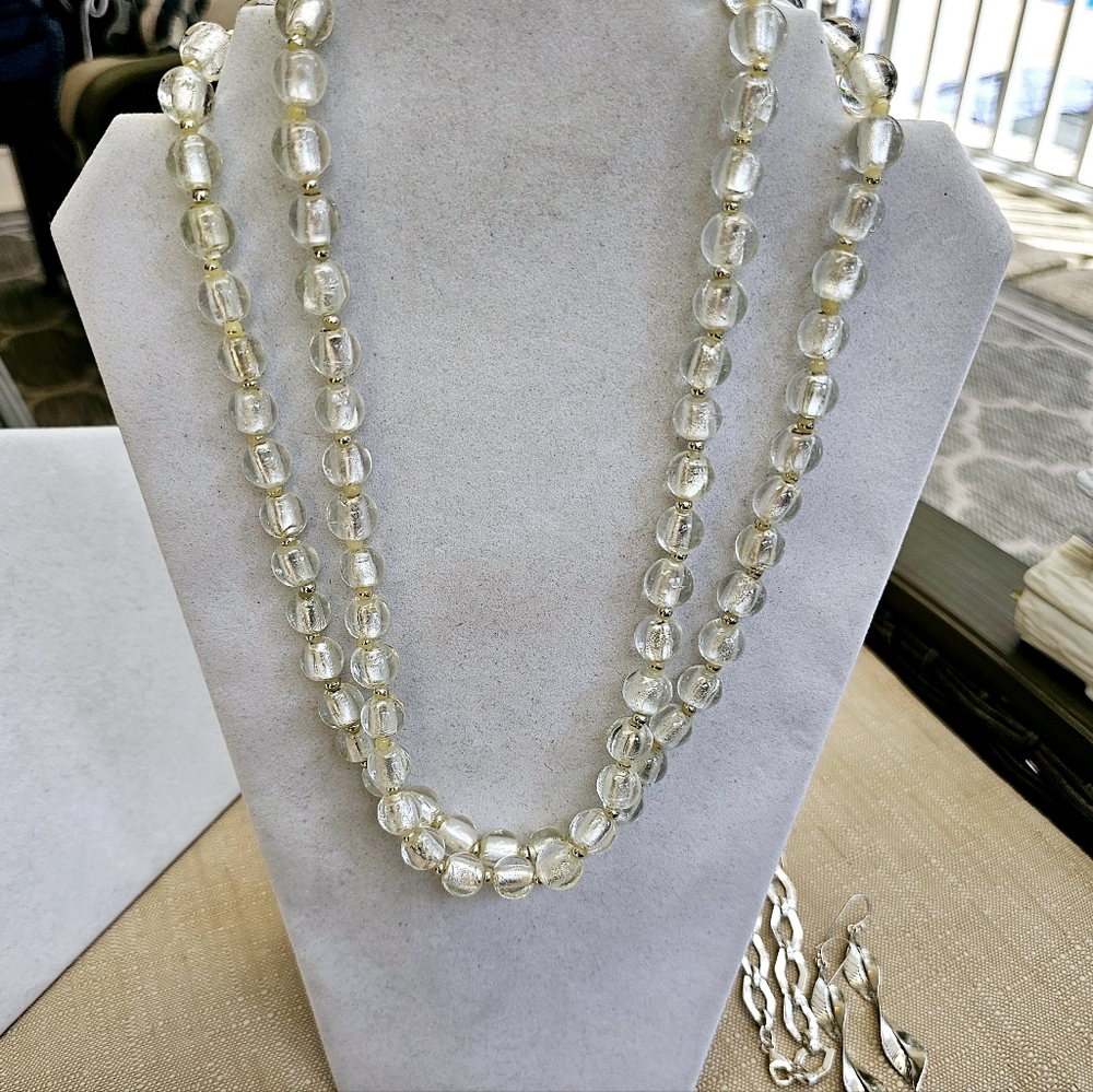 SET! 925 ISRAEL Earrings, 925 Bracelet, Coldwater Creek Glass Bead Necklace SET! - Picture 4 of 16